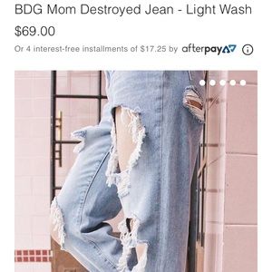 BDG distressed mom jeans